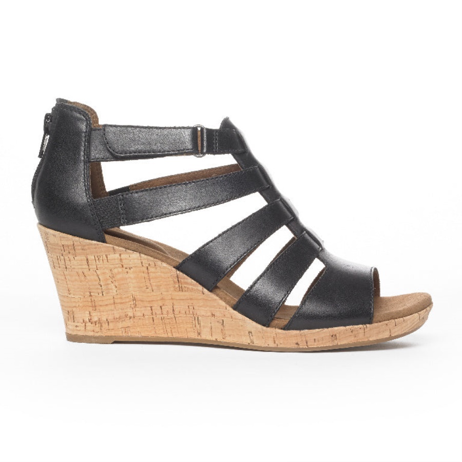 Rockport Briah Gladiator Sandal Svart Skinn