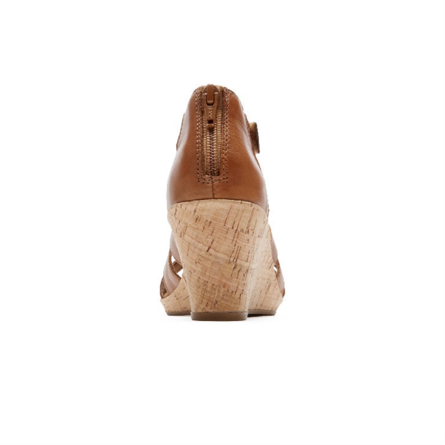 Rockport Briah Gladiator Sandal Mørk Brunt Skinn