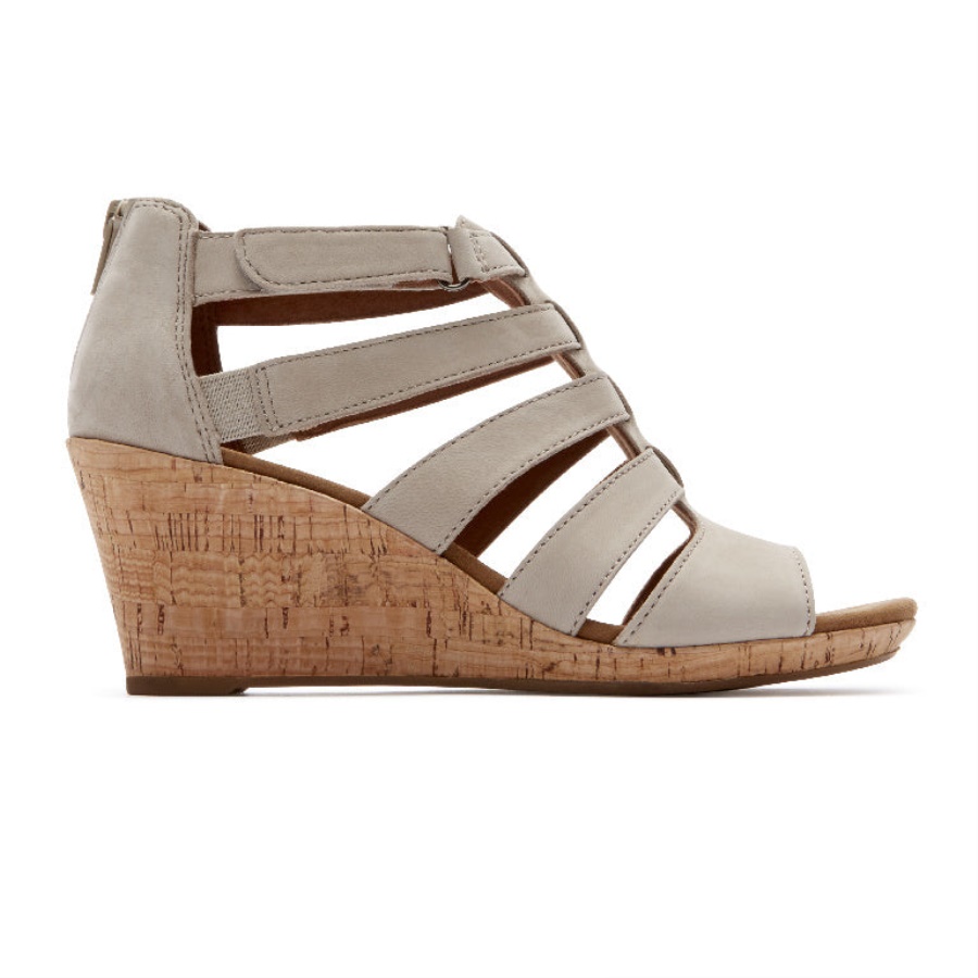 Rockport Briah Gladiator Sandal Ny Taupe Nubuck
