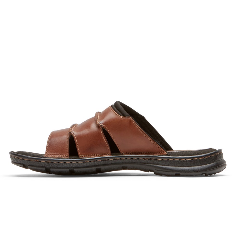 Rockport Darwyn Slide Sandal Coach Brun
