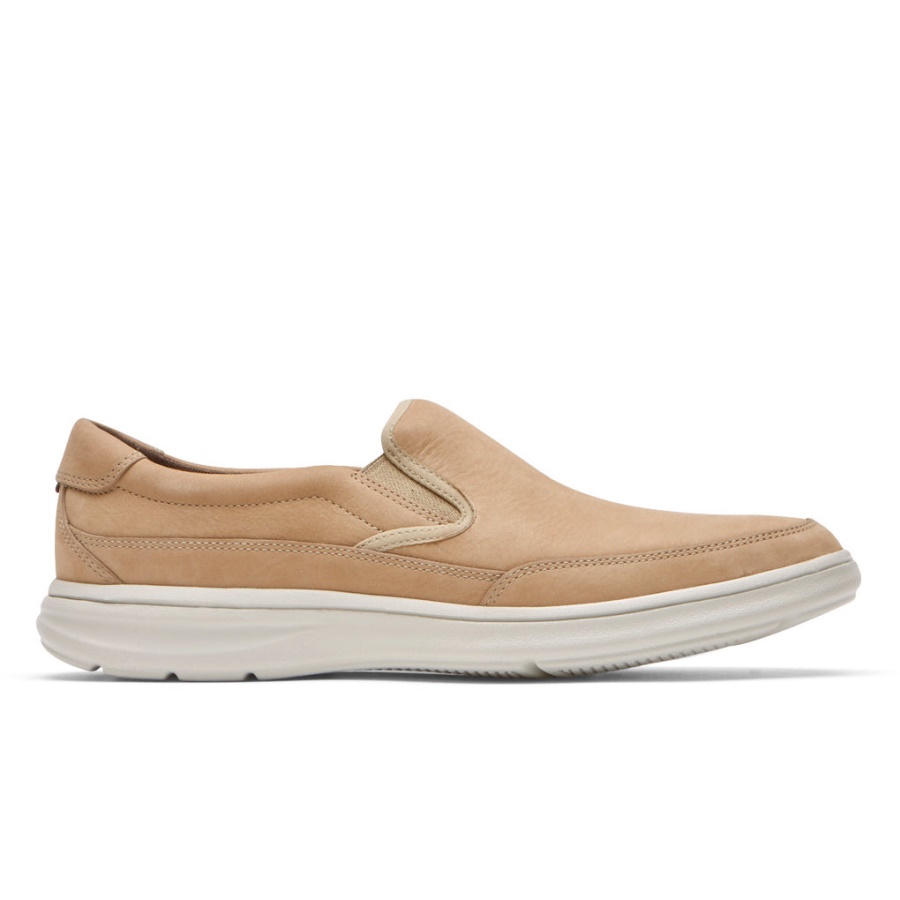 Rockport Menns Beck Med Slip-on Cornstalk Nubuck
