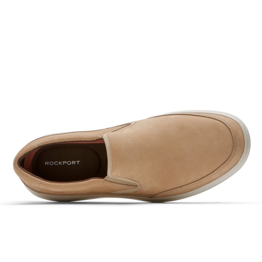 Rockport Menns Beck Med Slip-on Cornstalk Nubuck