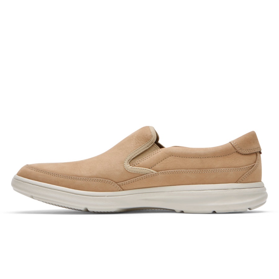 Rockport Menns Beck Med Slip-on Cornstalk Nubuck