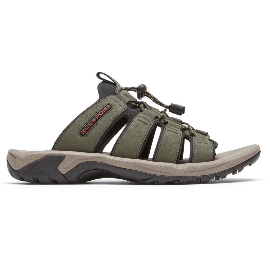 Rockport Menns Byron Bungee Slide Oliven