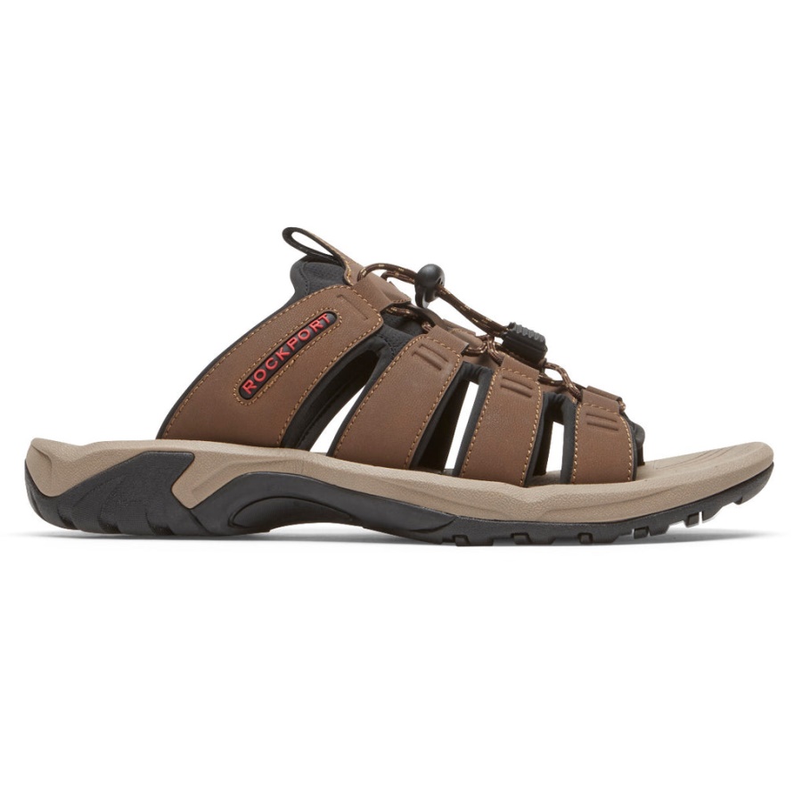 Rockport Menns Byron Bungee Slide Tan