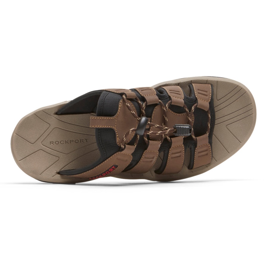 Rockport Menns Byron Bungee Slide Tan