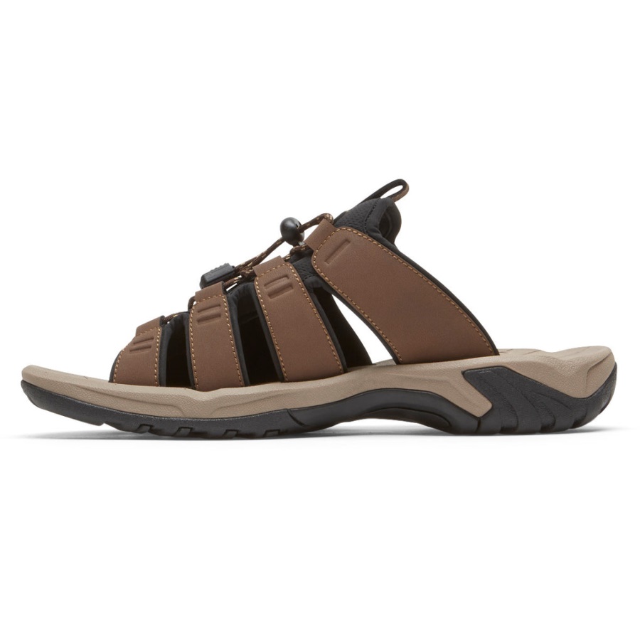 Rockport Menns Byron Bungee Slide Tan