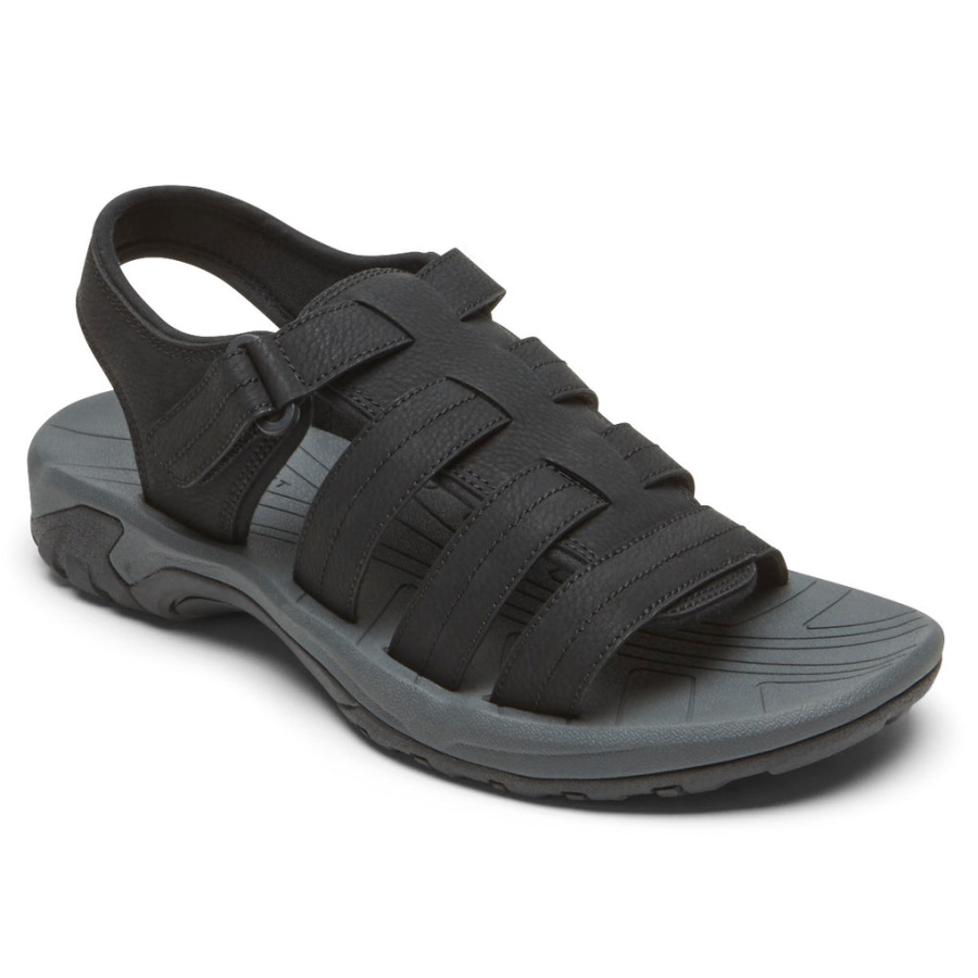 Rockport Menns Byron Fisherman Sandal Svart