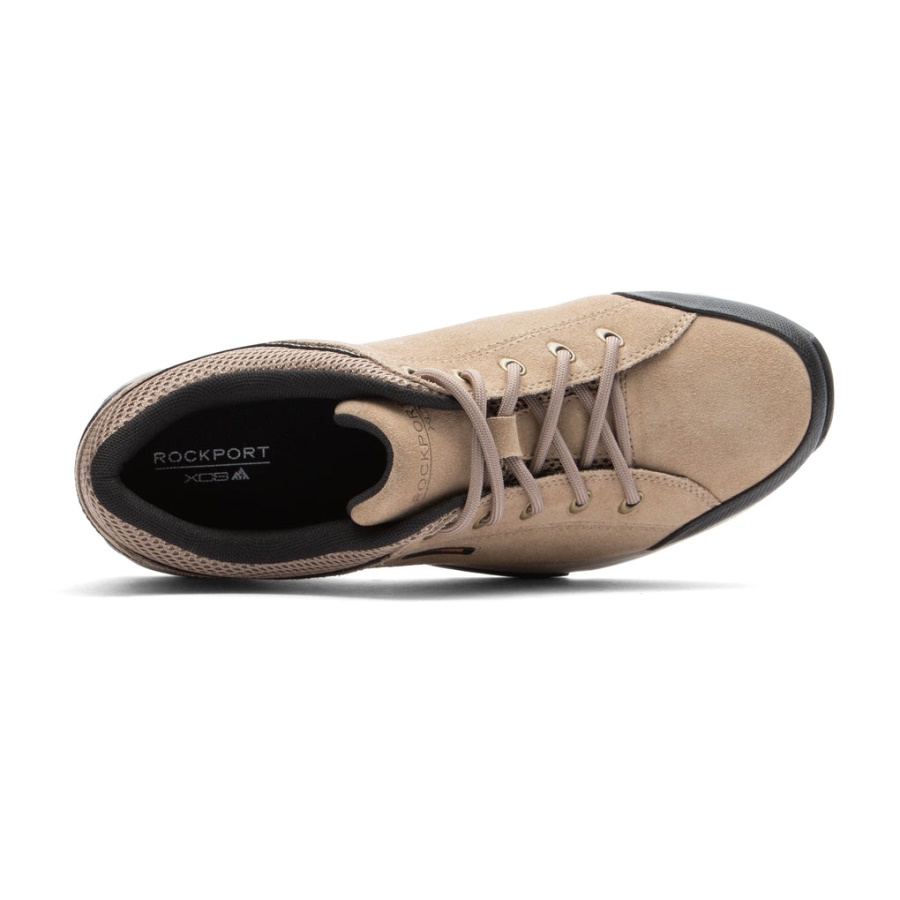 Rockport Menns Chranson Blonder I Taupe Semsket Skinn