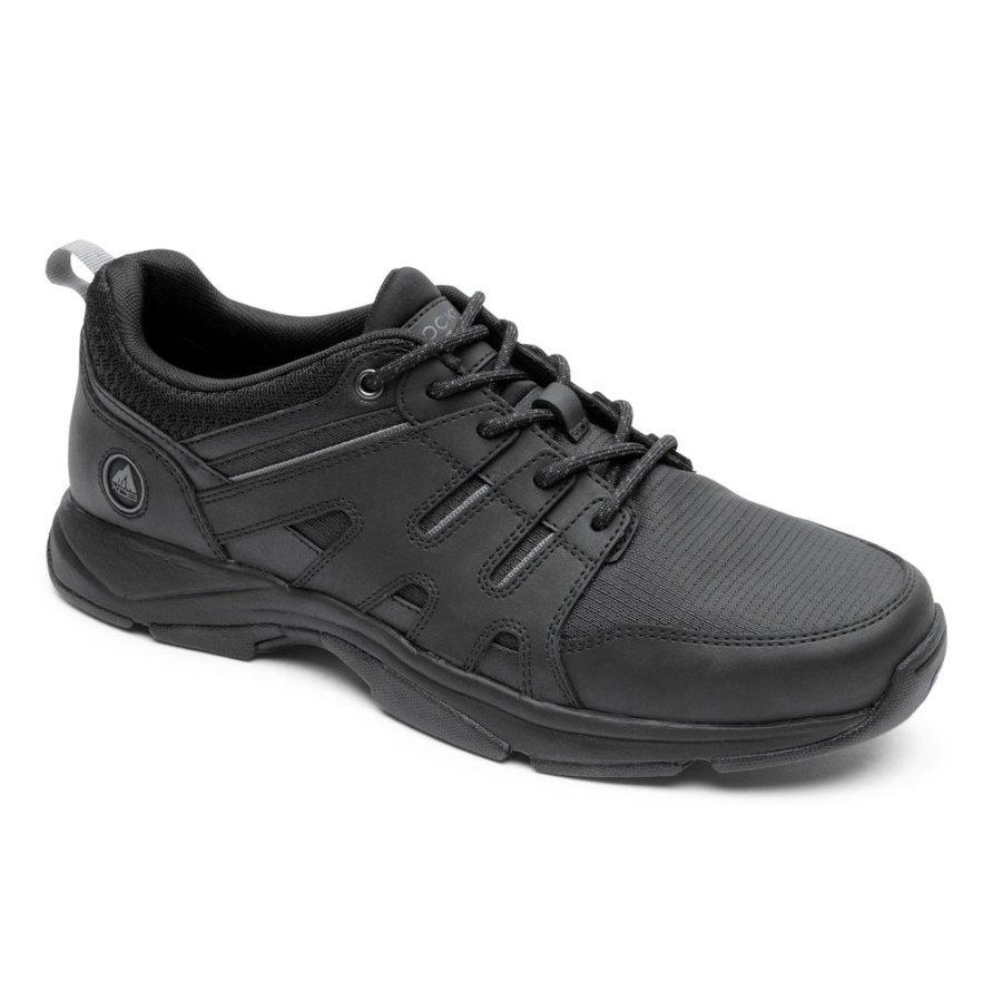 Rockport Menn Chranson Sport Trekker Svart Ripstop Lea