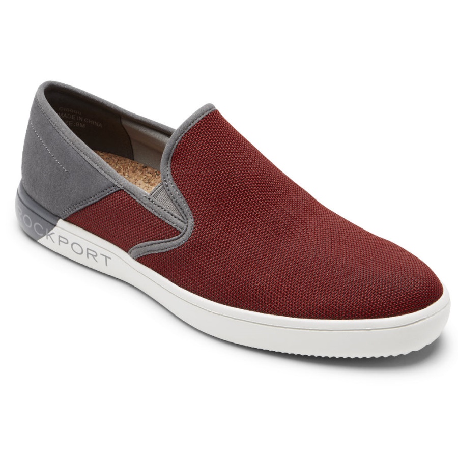 Rockport Menns Kolle Slip-on Mesh Sneaker Redwood Multi Mesh