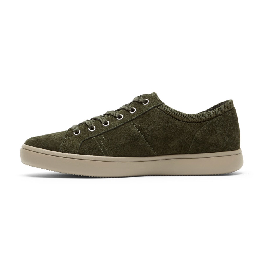 Rockport Herre Colle Tie Sneaker Oliven Semsket Skinn