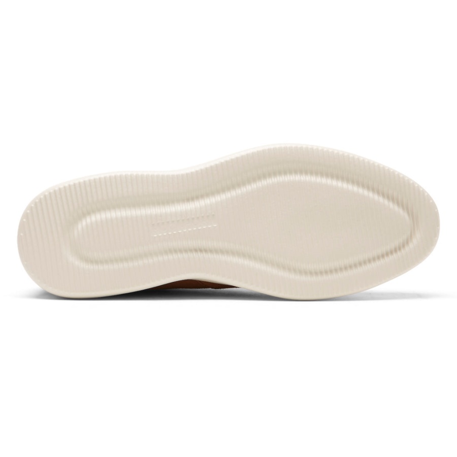 Rockport Menns Colle Tie Sneaker Tan Semsket Skinn