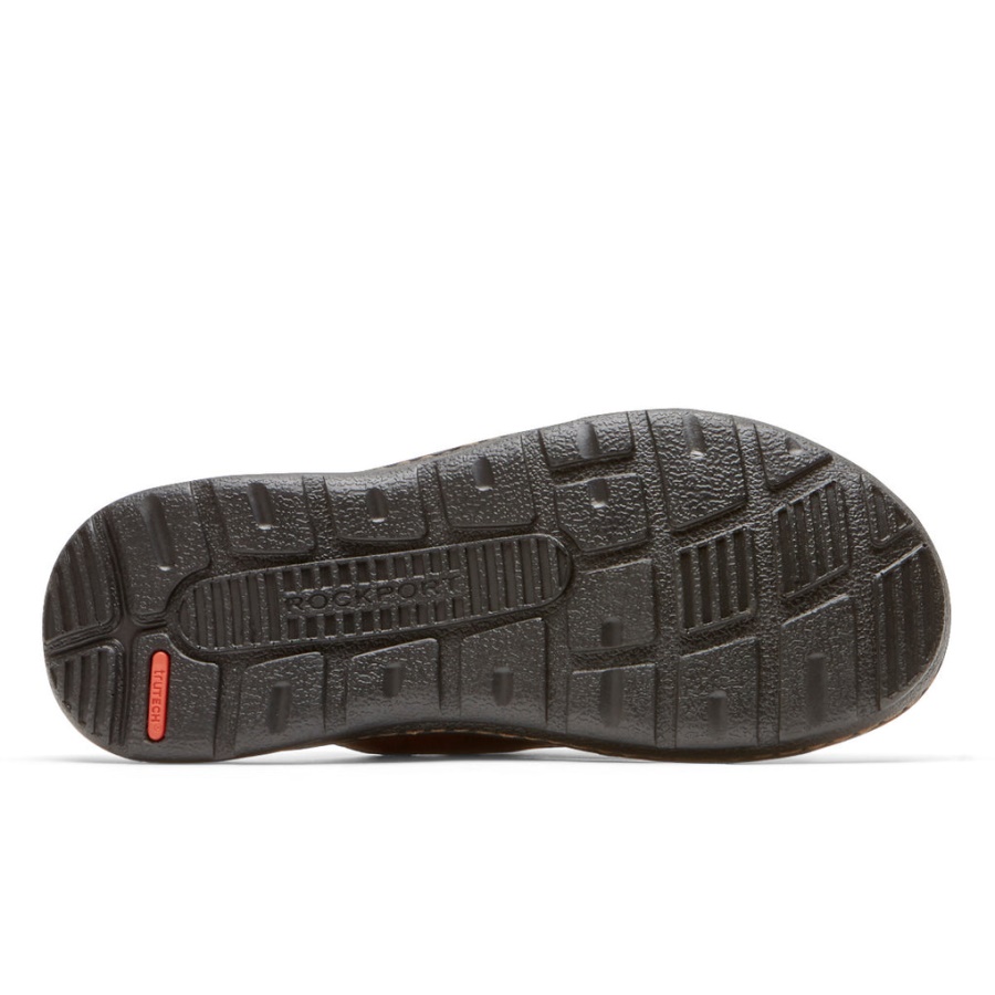 Rockport Menns Darwyn 2 Slides Sandal Coach Brun