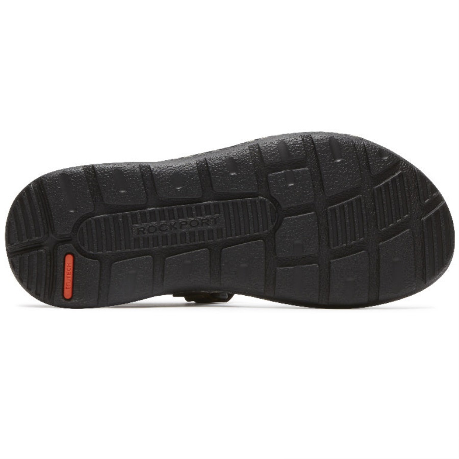 Rockport Menns Darwyn Kvartstrop Sandal Brun Ii Skinn