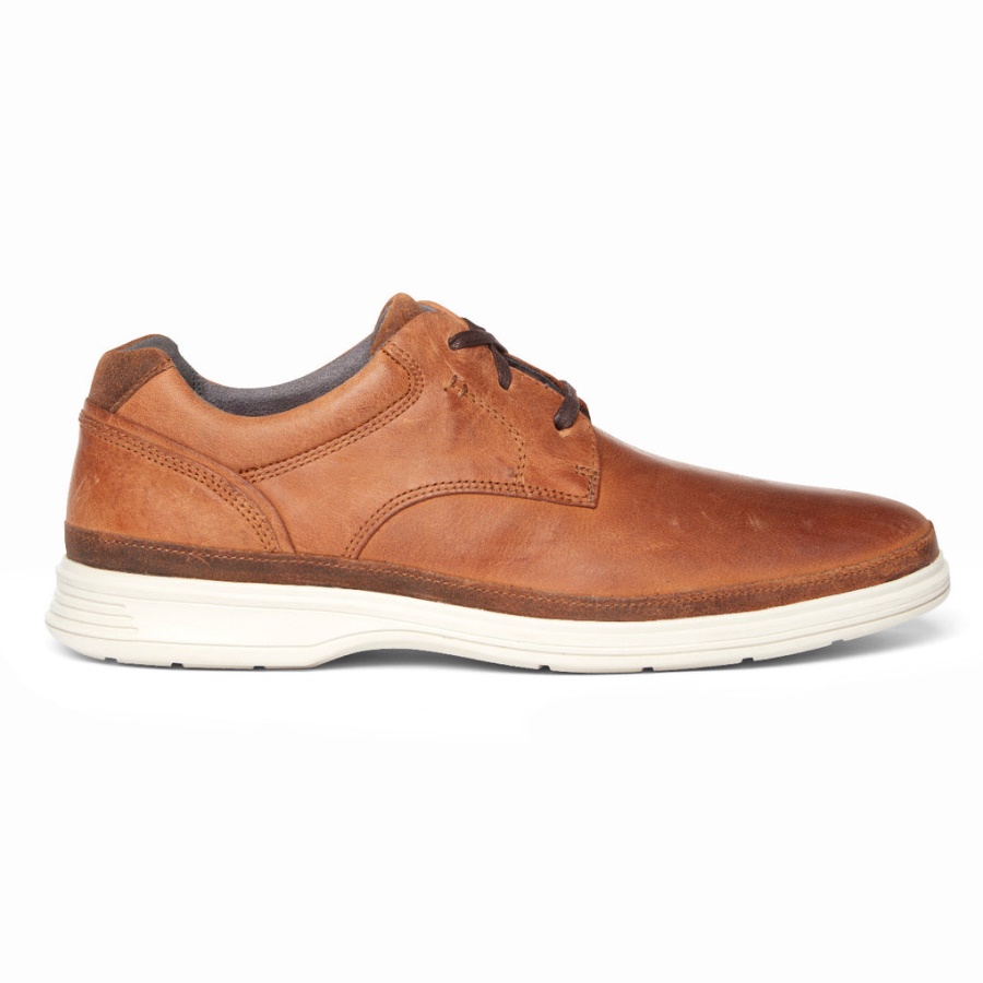 Rockport Herre Dressports 2 Go Plain Toe New Caramel