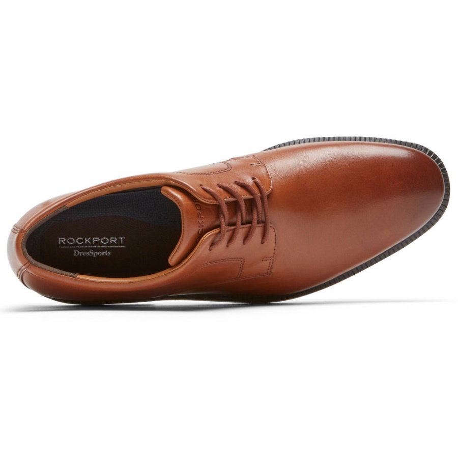 Rockport Dresssports For Menn Pluss Ensfarget Oxford Britisk Brunfarge