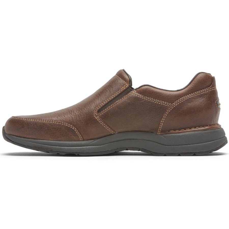 Rockport Herrekant Bakke 2 Dobbel Gore Slip-on Lys Brun