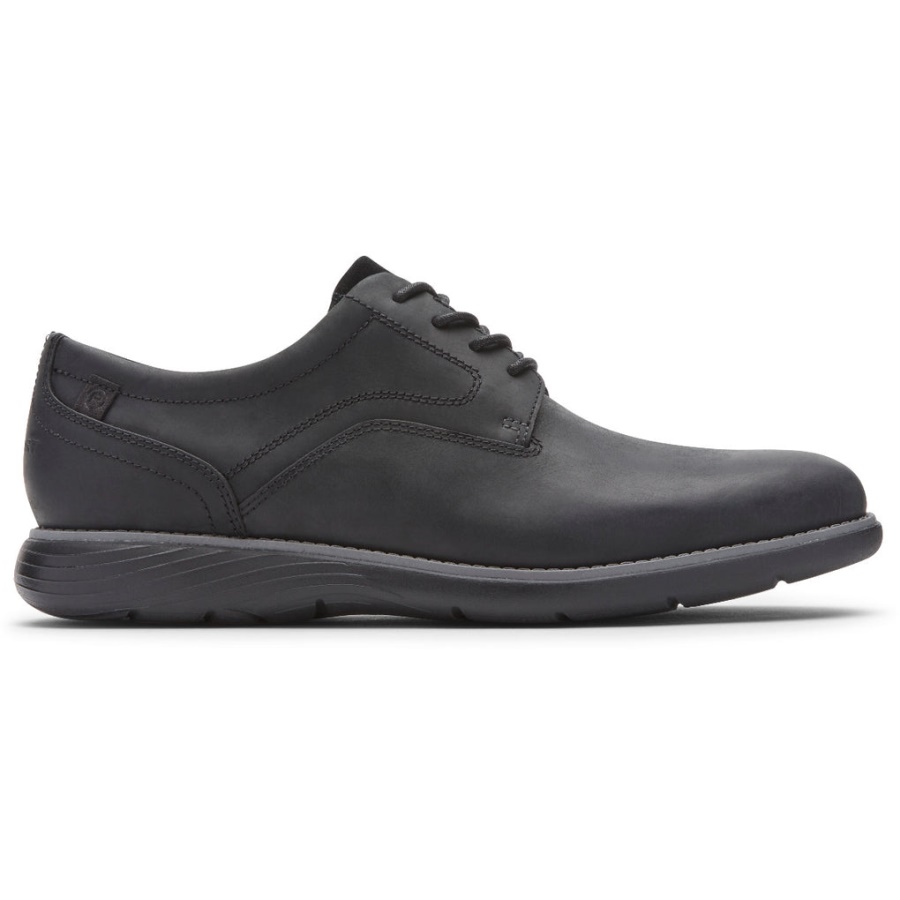 Rockport Menns Garett Plain Toe Oxford Black Ii