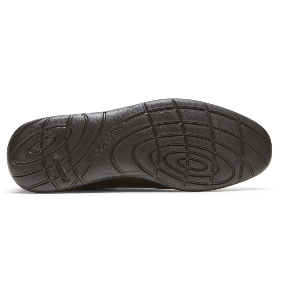 Rockport Menns Garett Vanlig Tå Oxford Svart Skinn