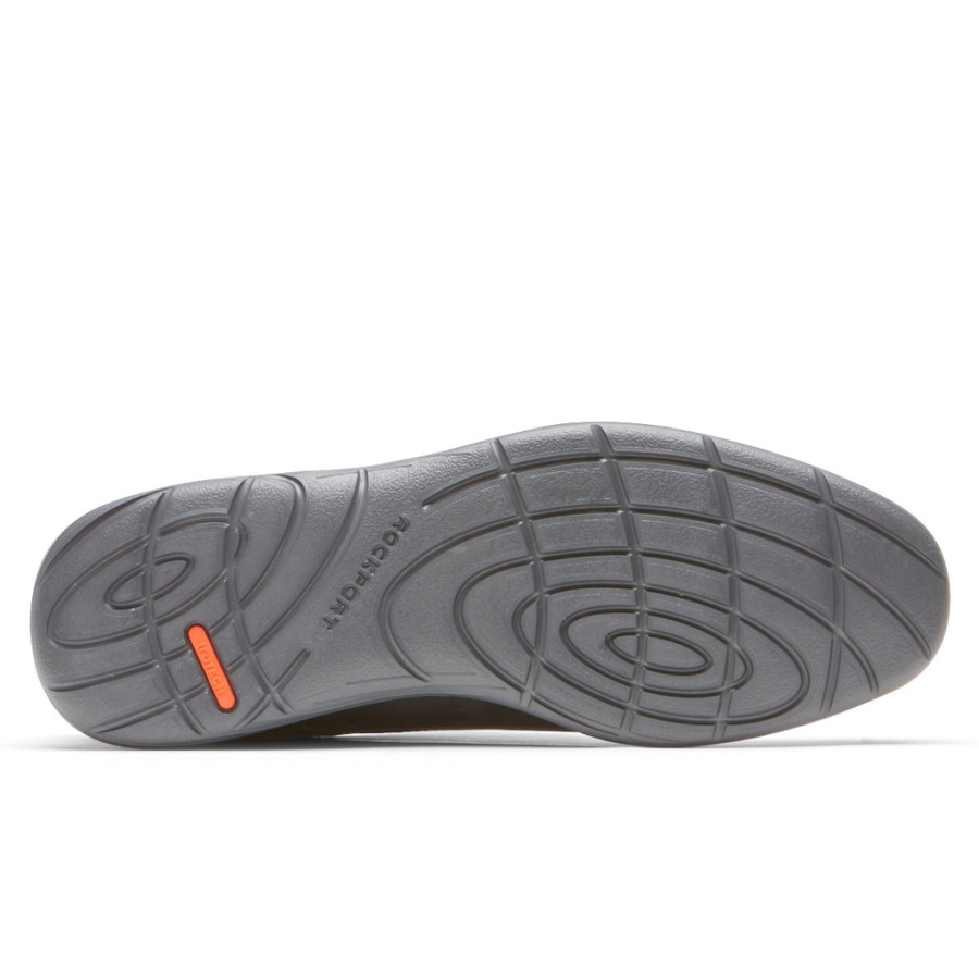 Rockport Menns Garett Vanlig Tå Oxford Mørkt Skyggeskinn