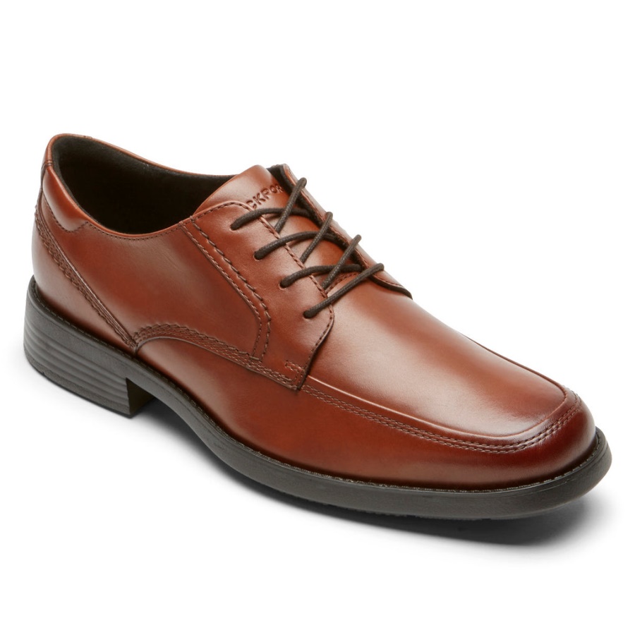 Rockport Menns Greyson Forkle Tå Oxford Tan