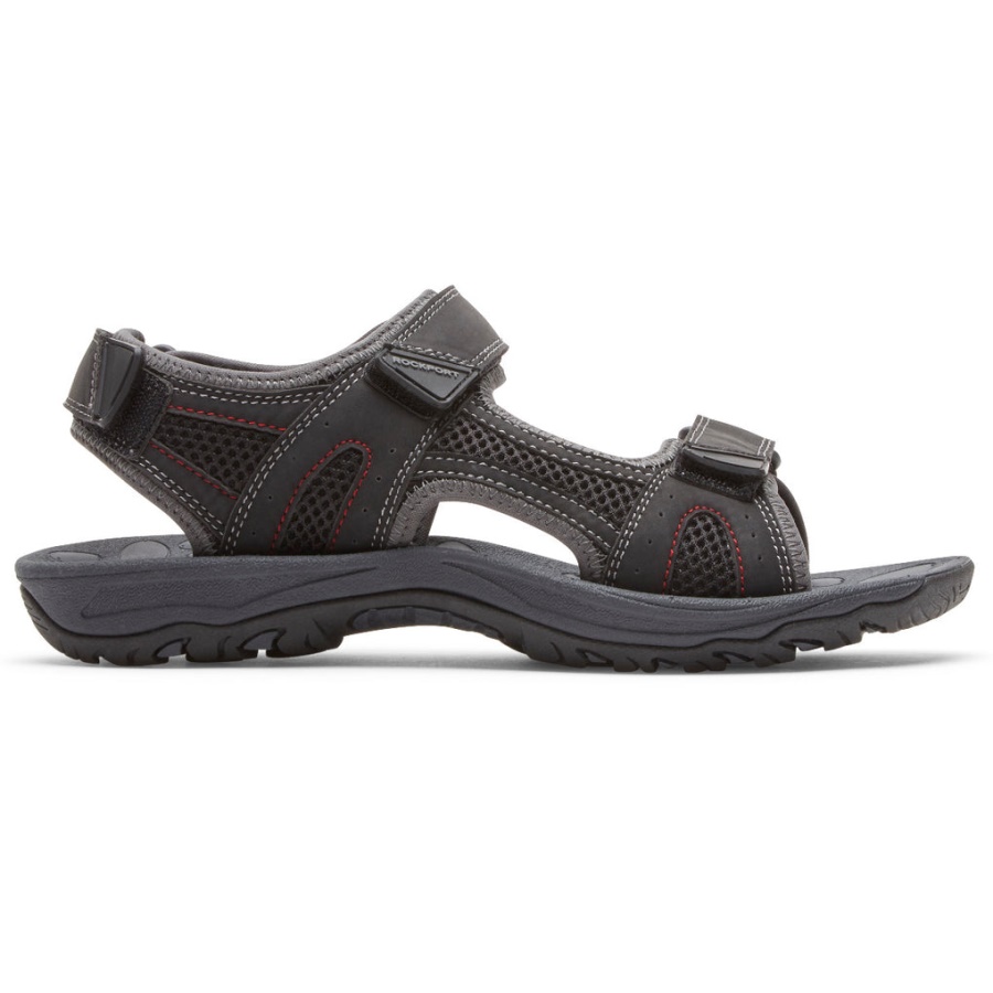 Rockport Herre Hayes Kvartstrop Sandal Svart