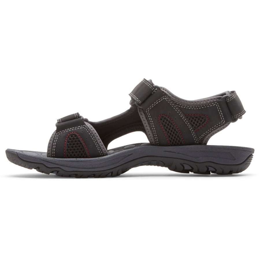 Rockport Herre Hayes Kvartstrop Sandal Svart