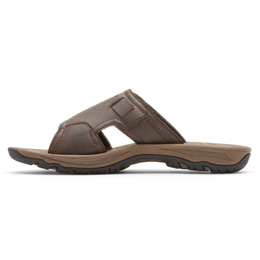 Rockport Menn Hayes Slide Sandal Brun