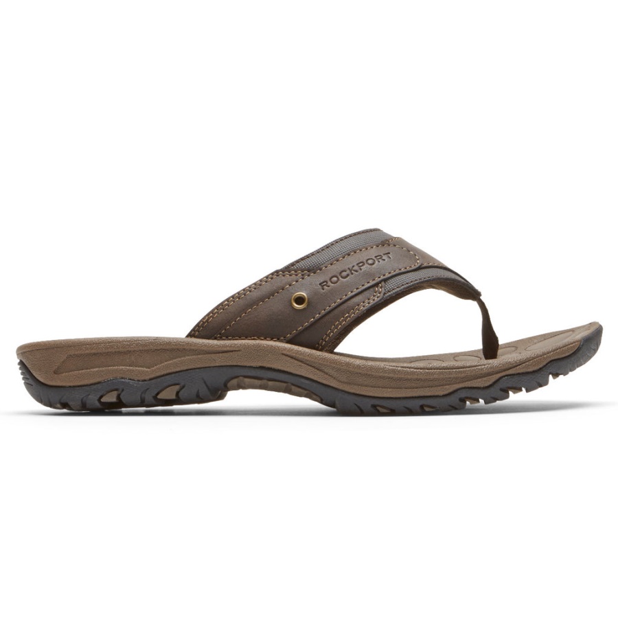 Rockport Herre Hayes Thong Sandal Brun
