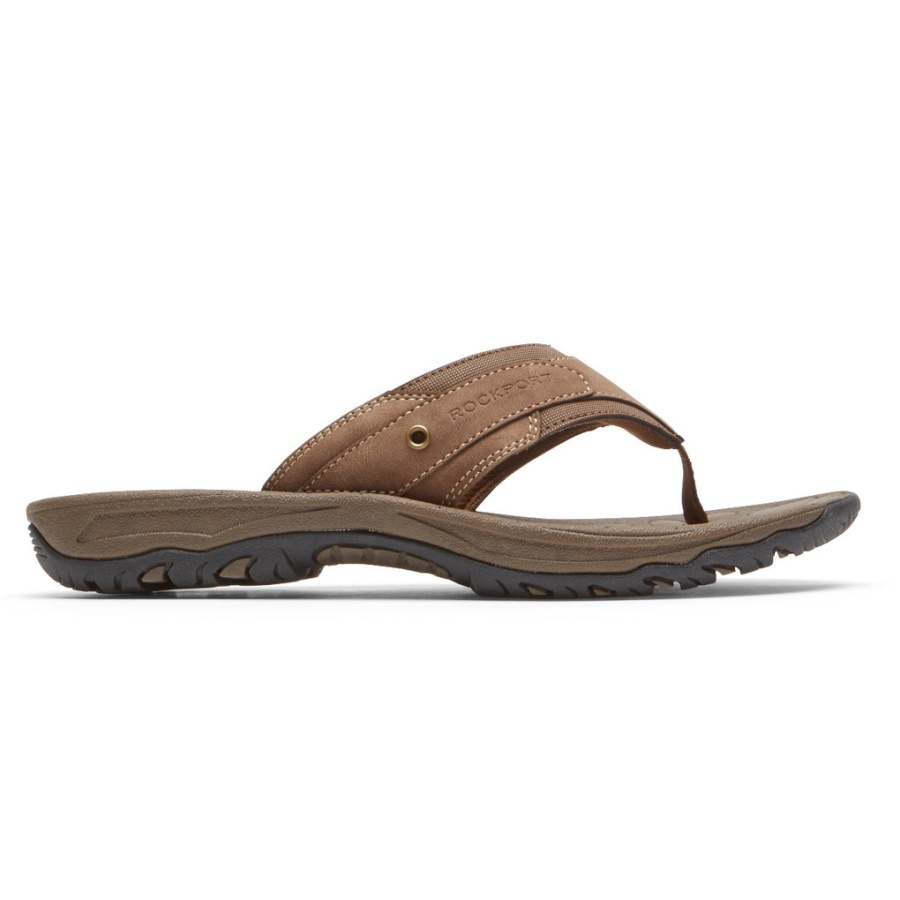 Rockport Herre Hayes Thong Sandal Tan