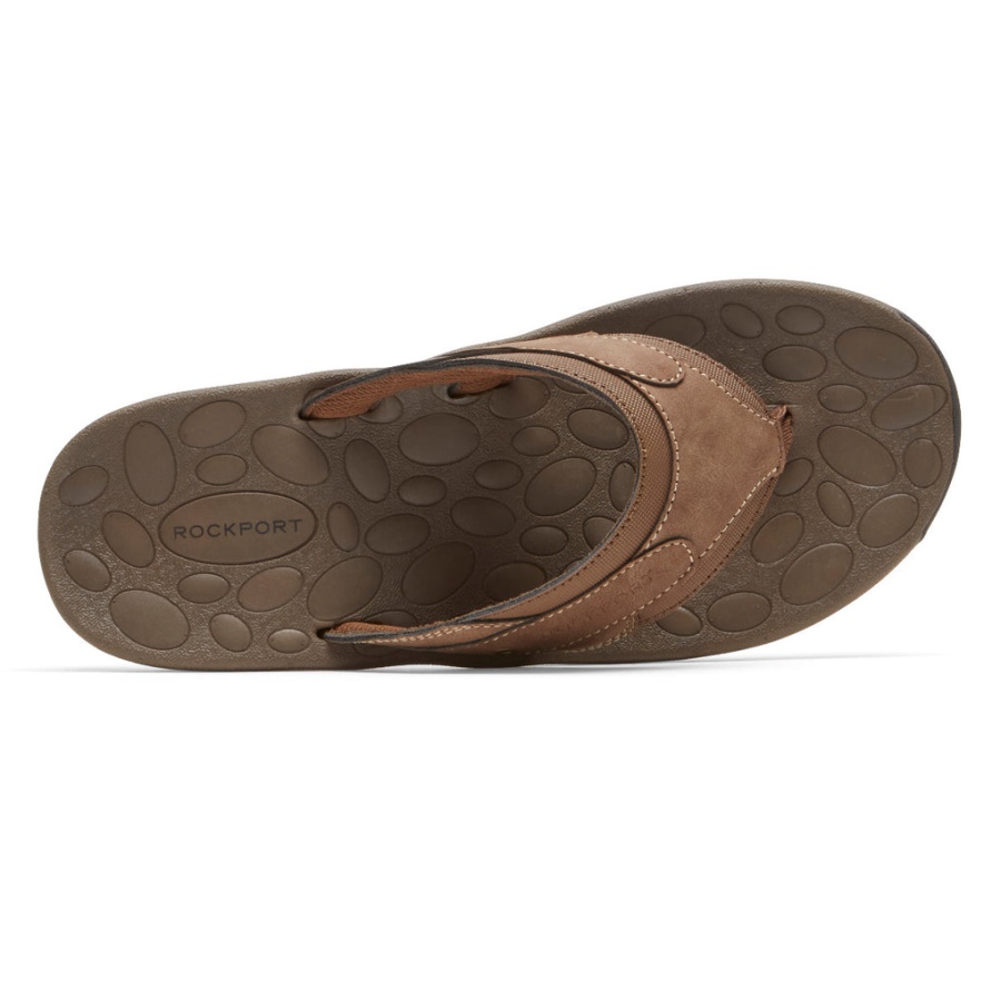Rockport Herre Hayes Thong Sandal Tan