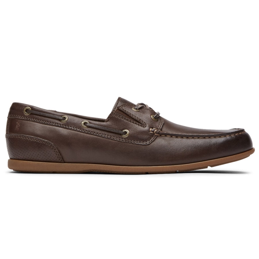 Rockport Menns Malcom Camp Boat Shoe Java