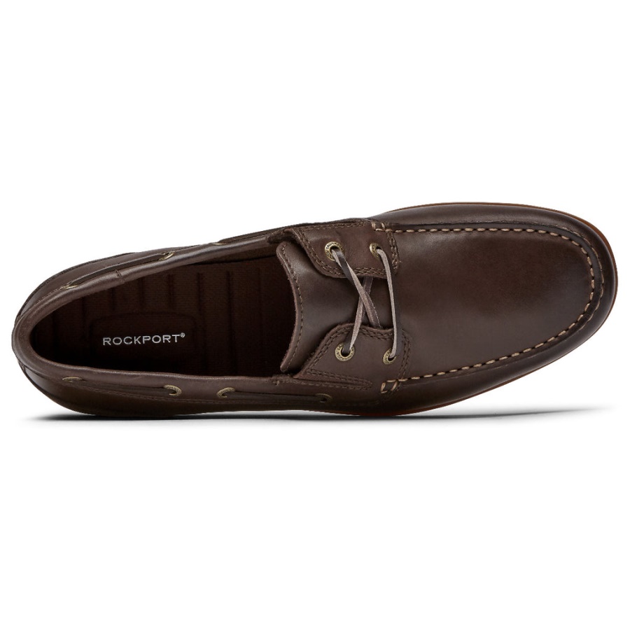 Rockport Menns Malcom Camp Boat Shoe Java