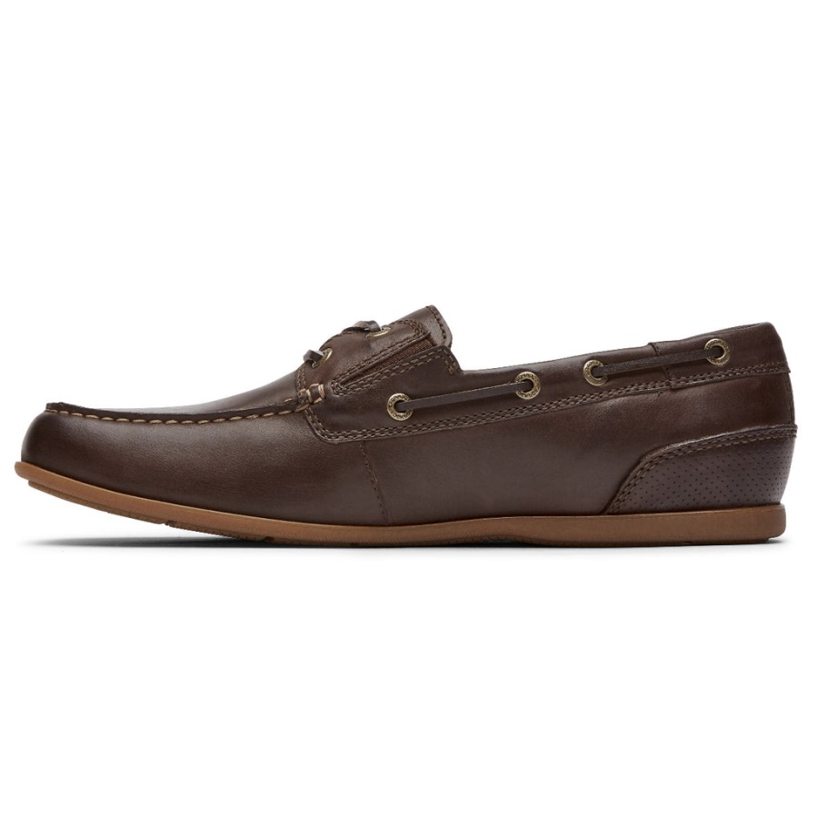 Rockport Menns Malcom Camp Boat Shoe Java