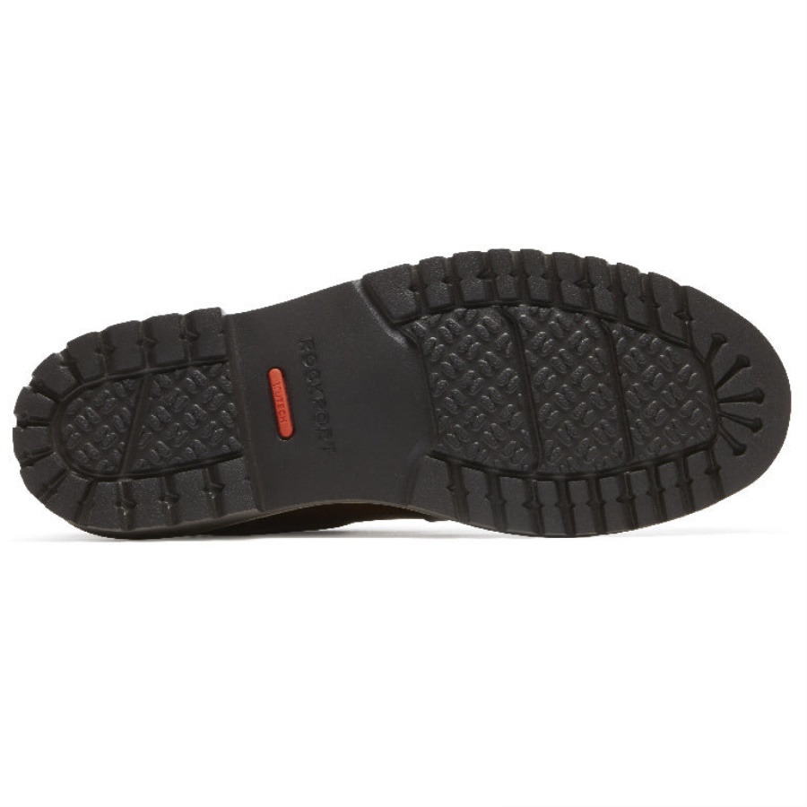 Rockport Menns Marshall Vanlig Tå Oxford Mørkebrunt Skinn