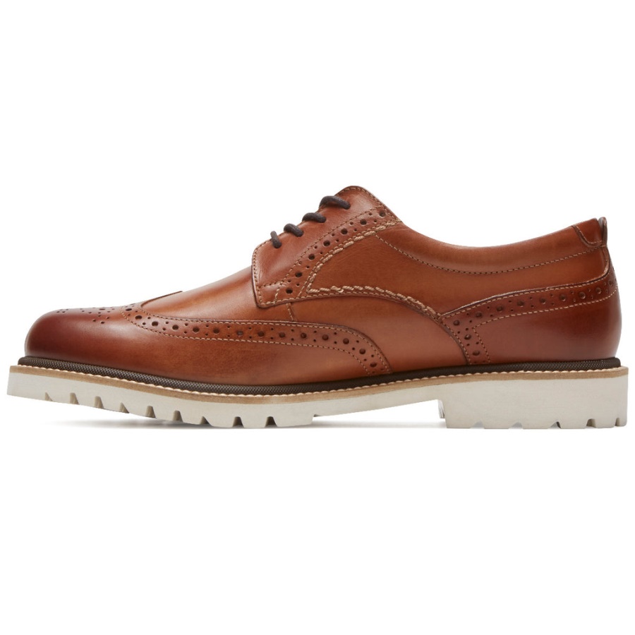 Rockport Herre Marshall Vingetip Cognac Skinn