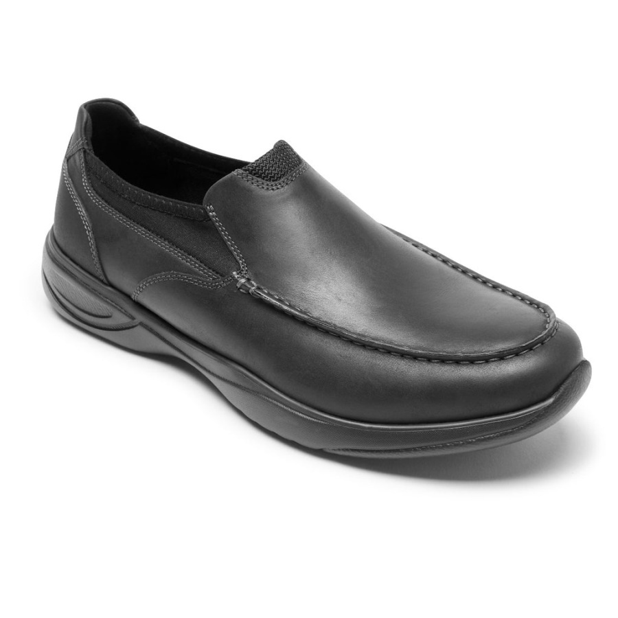 Rockport Menns Metrobane Slip-on Svart Skinn