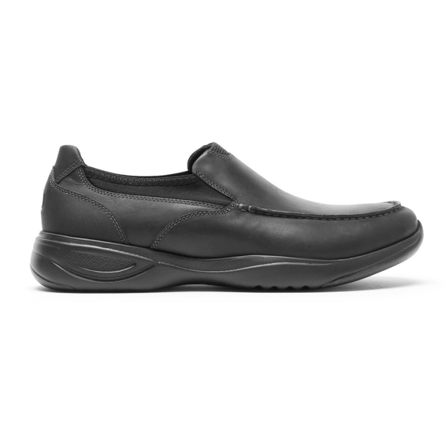 Rockport Menns Metrobane Slip-on Svart Skinn