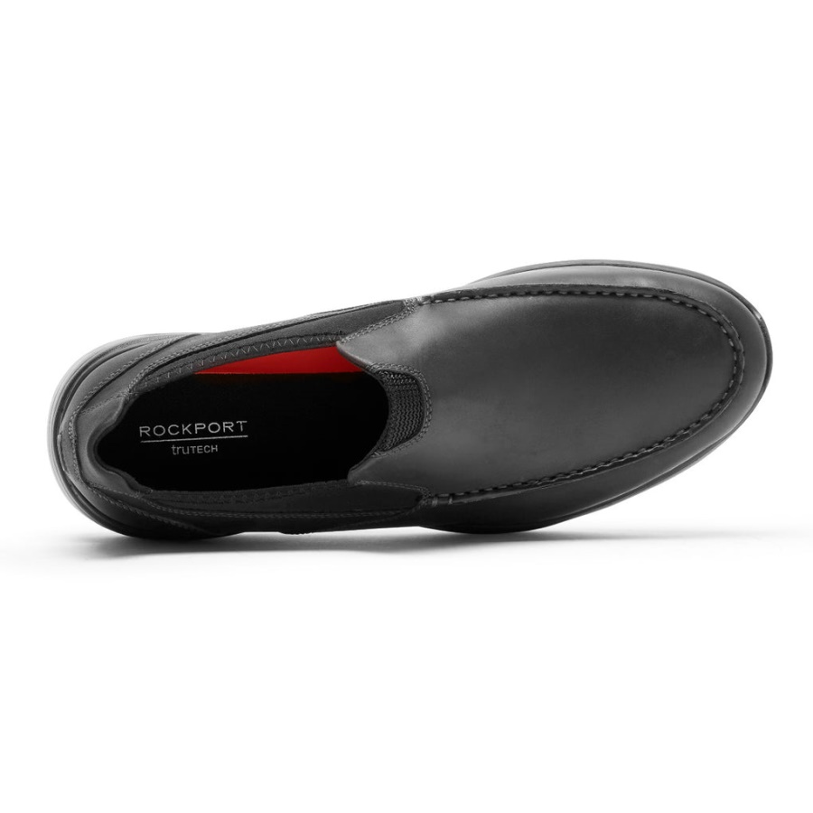 Rockport Menns Metrobane Slip-on Svart Skinn