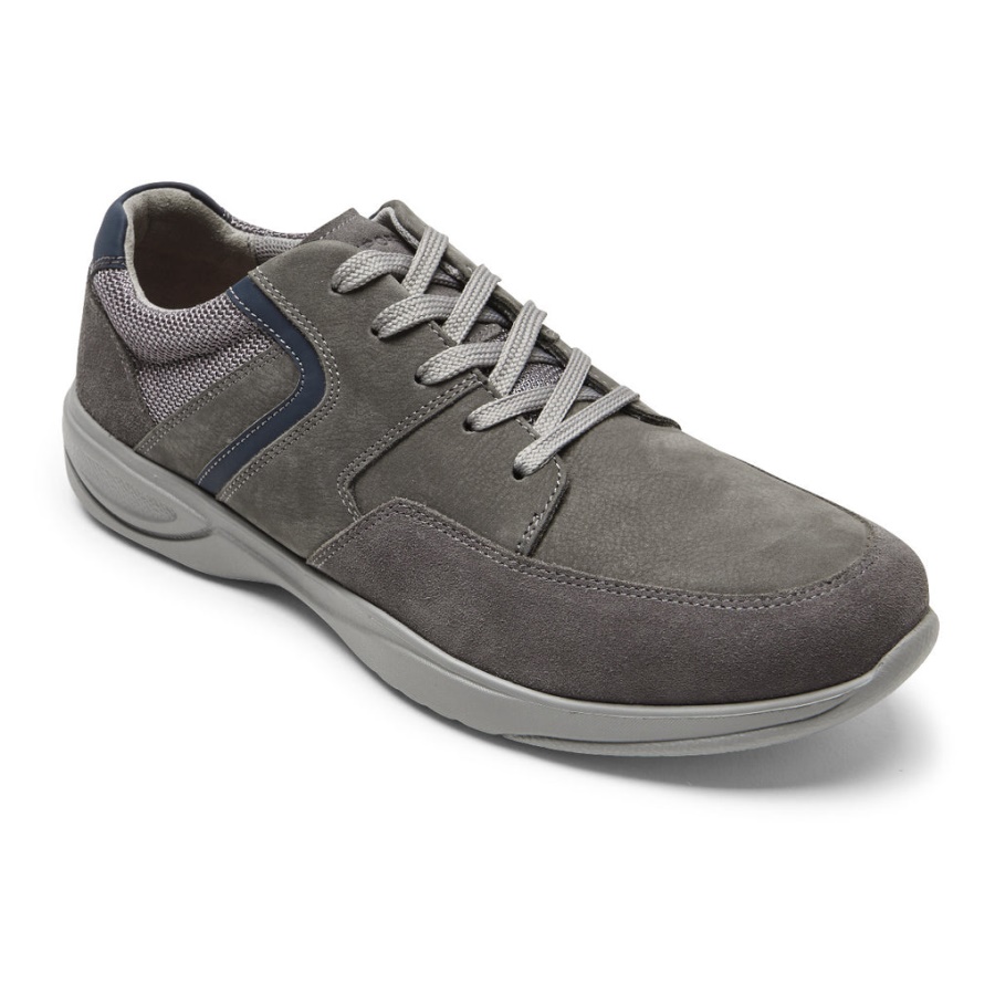 Rockport Menn Metro Path Sneaker Stål Grå Nubuck Semsket Skinn