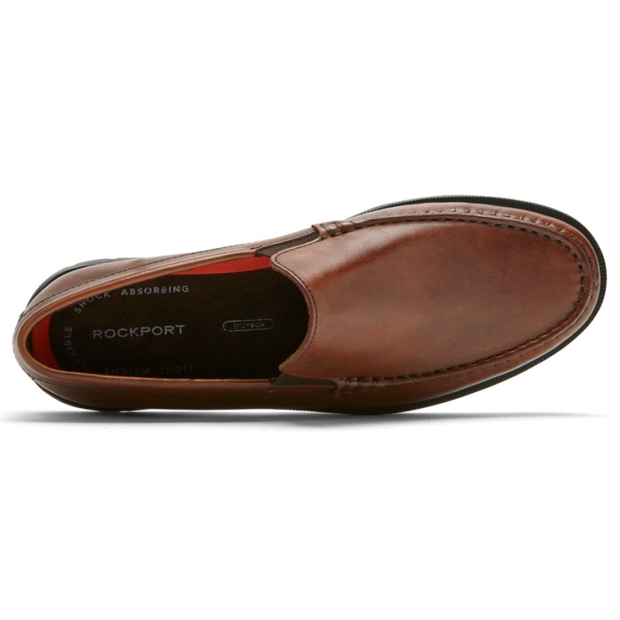 Rockport Herre Palmer Venetiansk Loafer Cognac Antikk