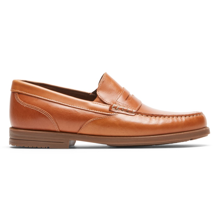 Rockport Menns Preston Penny Loafer Tan