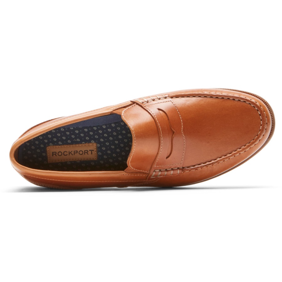 Rockport Menns Preston Penny Loafer Tan