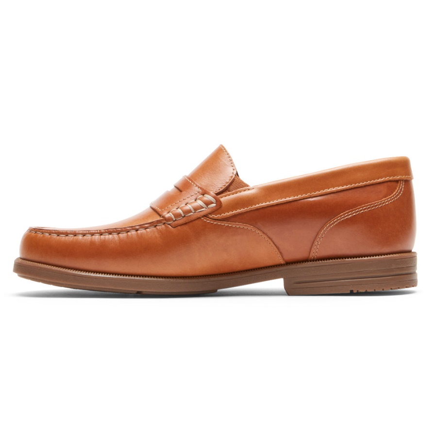 Rockport Menns Preston Penny Loafer Tan
