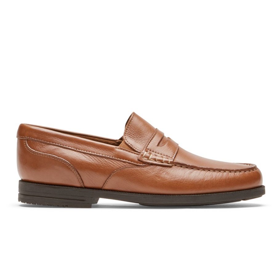 Rockport Herre Preston Penny Loafer Tumbling Tan