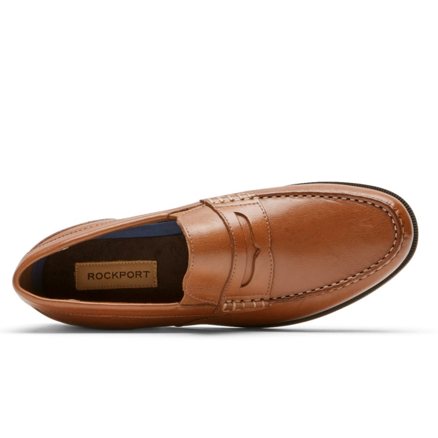 Rockport Herre Preston Penny Loafer Tumbling Tan