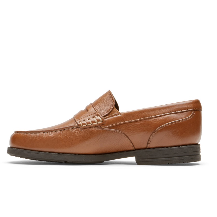 Rockport Herre Preston Penny Loafer Tumbling Tan