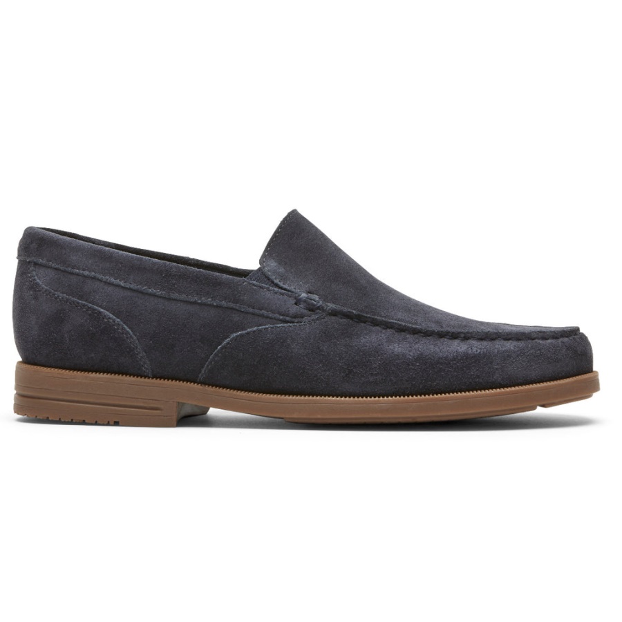Rockport Herre Preston Venetiansk Loafer Midnight Semsket Skinn
