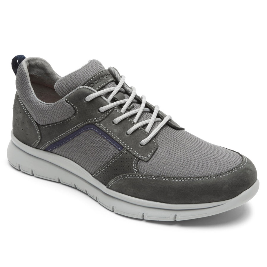 Rockport Menns Primetime Casual Mudguard Sneaker Grå Mesh Lea